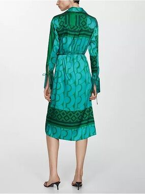 MANGO Printed Bow Dress